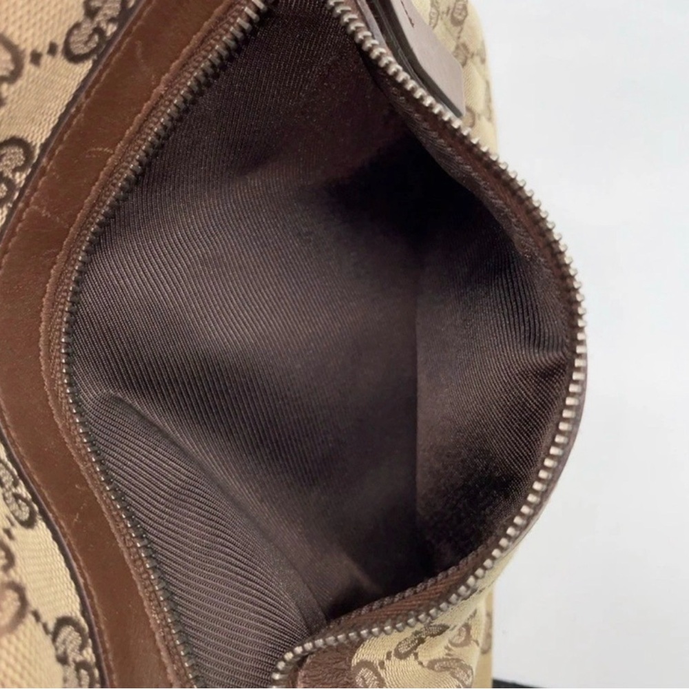 Gucci Tan and Brown Monogram Hobo Bag - Picture 10 of 12
